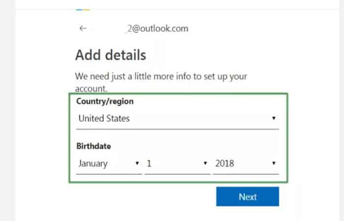 Erstellen Sie ein Outlook-Konto