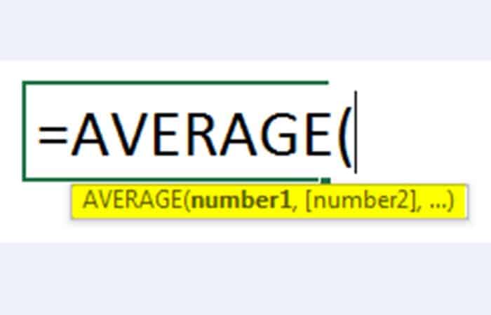 Formel für einen Durchschnitt in Excel