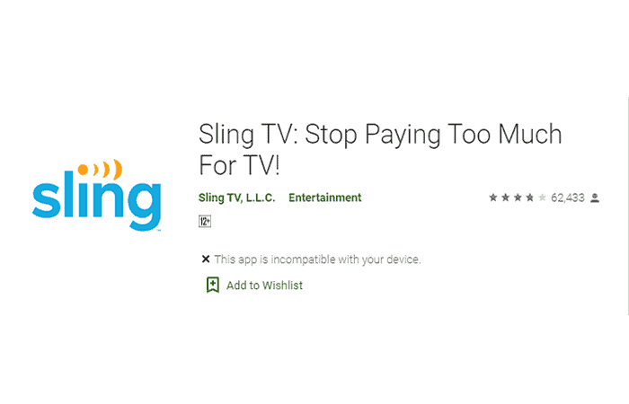 Cartoon Sling TV App