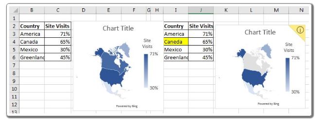 So erstellen Sie eine Karte in Excel