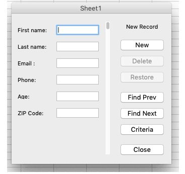 Como fazer um formulário no Excel 20