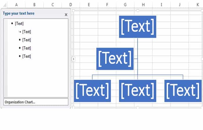Come creare un organigramma in Excel 7