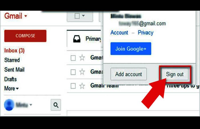 So melden Sie sich von Gmail ab
