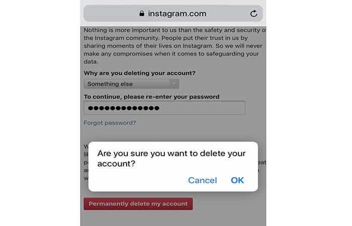 Comment supprimer un compte Instagram