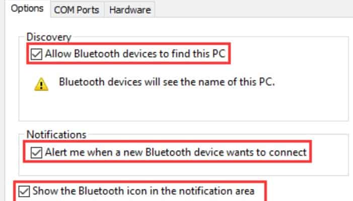 So platzieren Sie das Bluetooth-Symbol in der Taskleiste