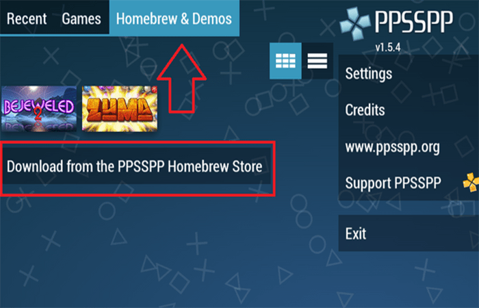 Installa i giochi PPSSPP su Android 
