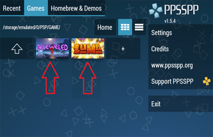 Installieren Sie PPSSPP-Spiele auf Android 