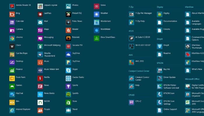 Programme durchsuchen in Windows 10