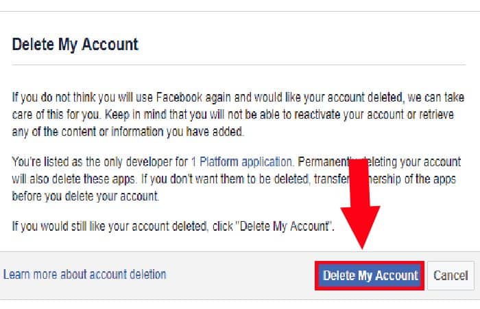 Come eliminare il tuo account Facebook.  Tutorial 2021